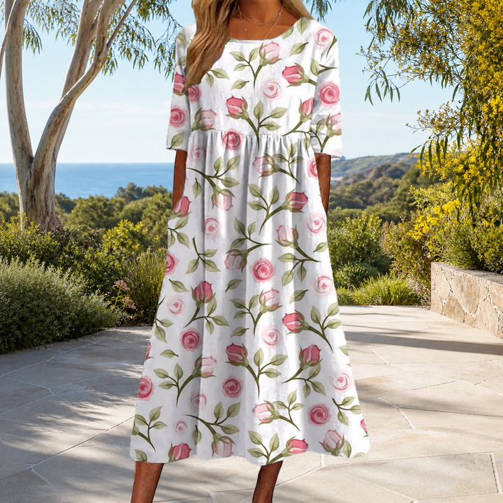 Flowing long dress – chic and comfortable