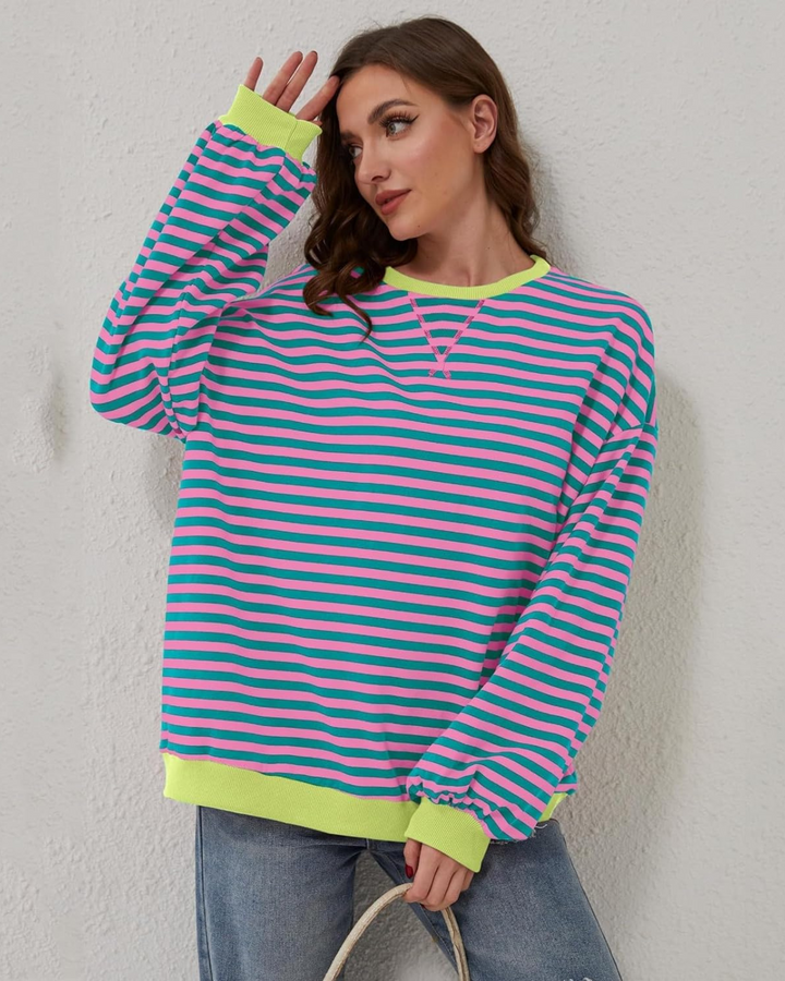 Alana | Striped Oversized Sweatshirt