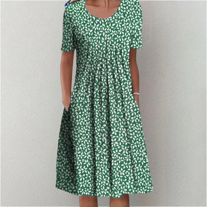 Hailey | Elegante en casual bloemenjurk met zakken