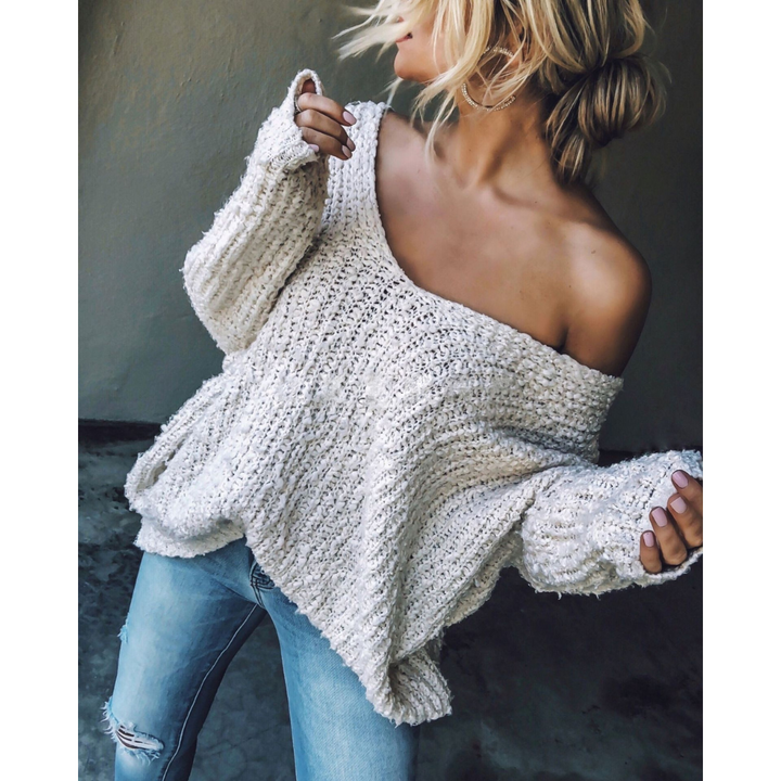 Mackenzie | Comfy Drop Shoulder Long Sleeve Sweater