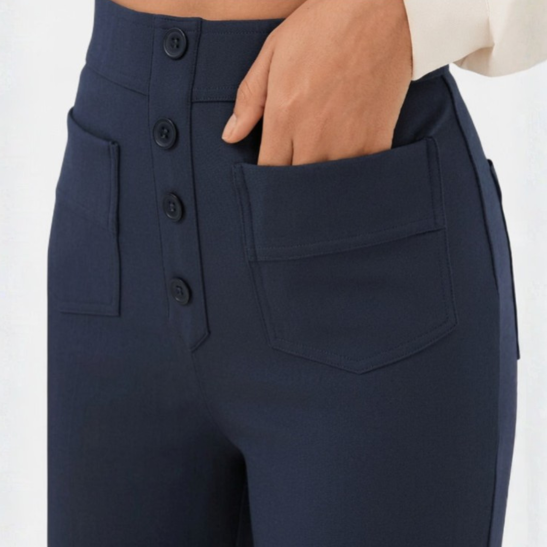 Georgia | Relaxed High-Waist Straight-Leg Pants