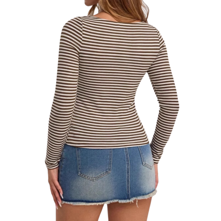 Grace | Relaxed Striped Long Sleeve Tee