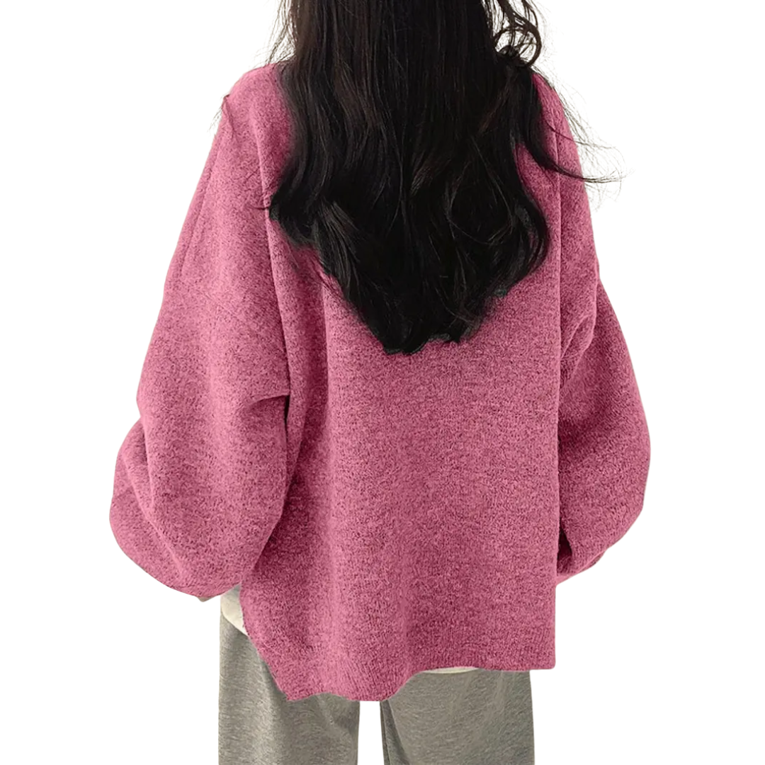 Harper | Cosy Drop Shoulder Split Hem Sweater