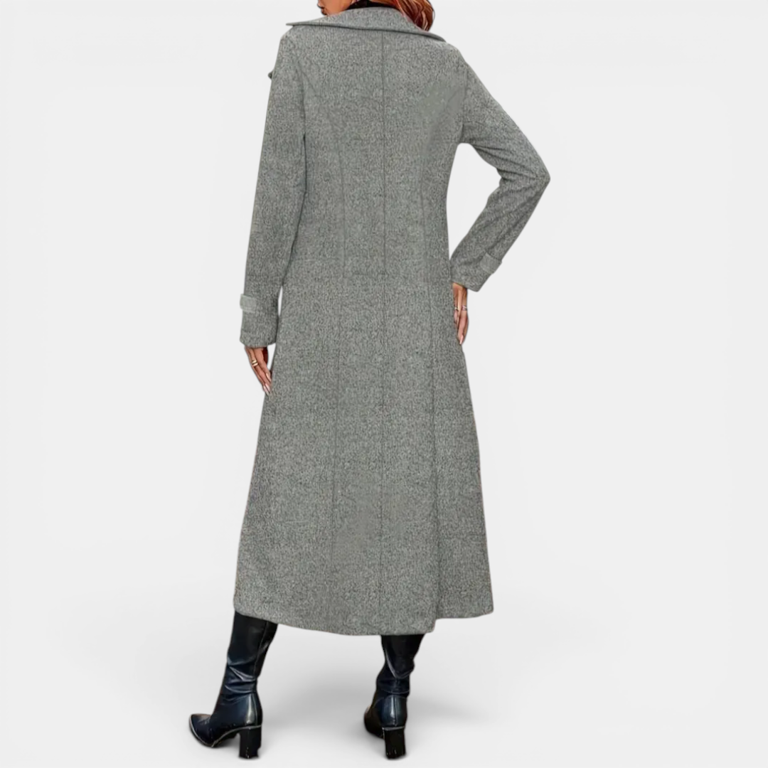 Elsie | Double-Breasted Wool Long Coat