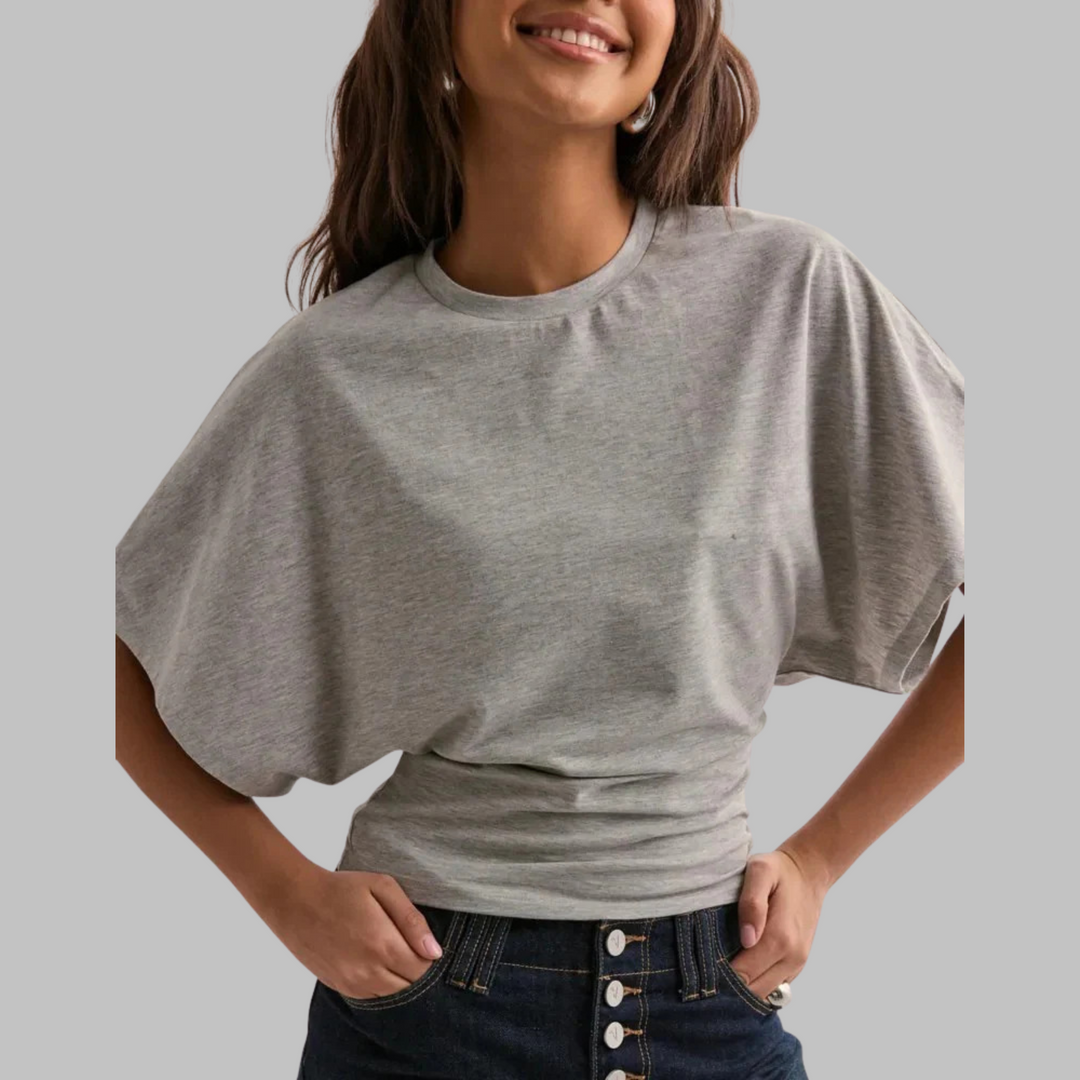 Abigail | Casual Fitted Half Sleeve Round Neck Top