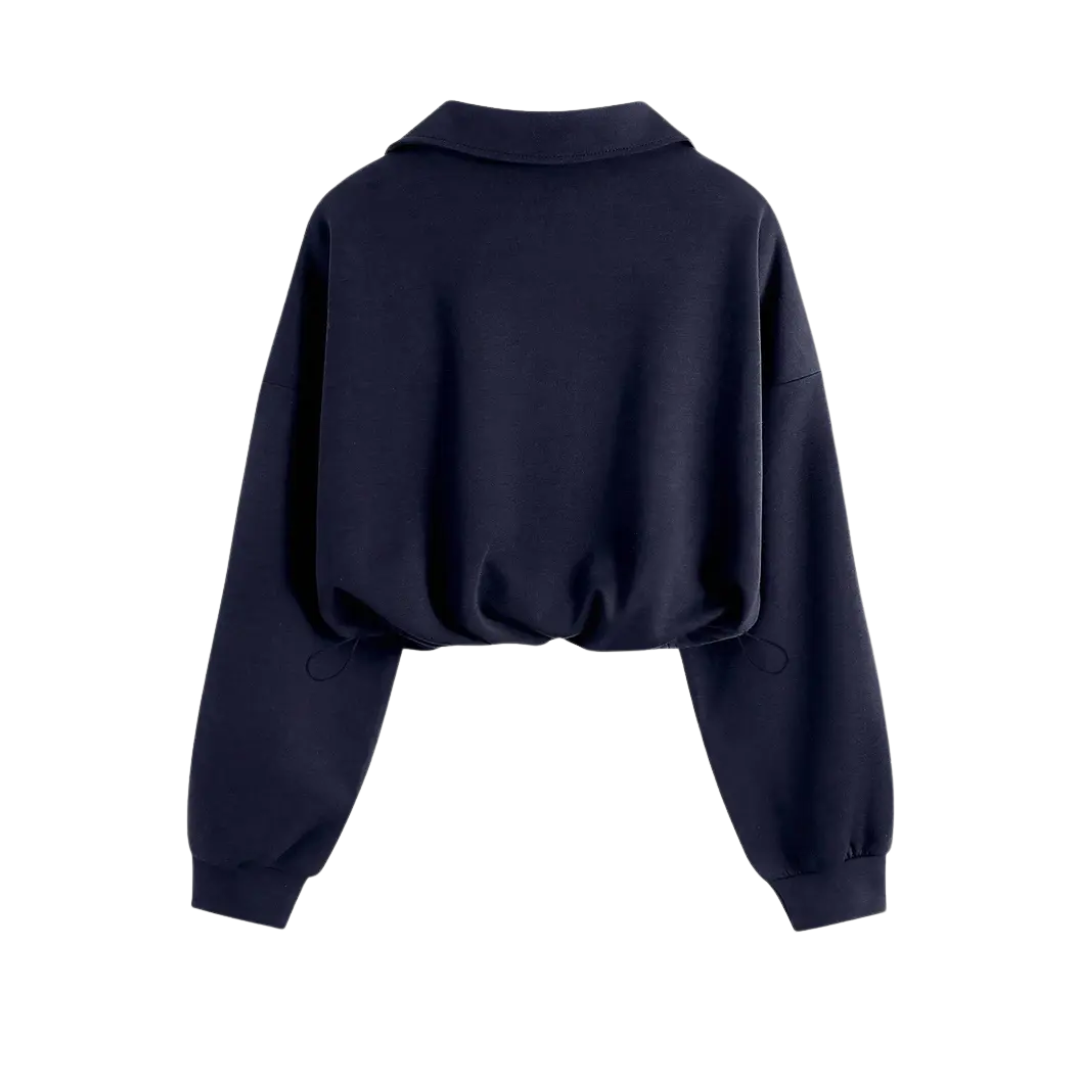 Willow | Sporty Half-Zip Cropped Sweatshirt