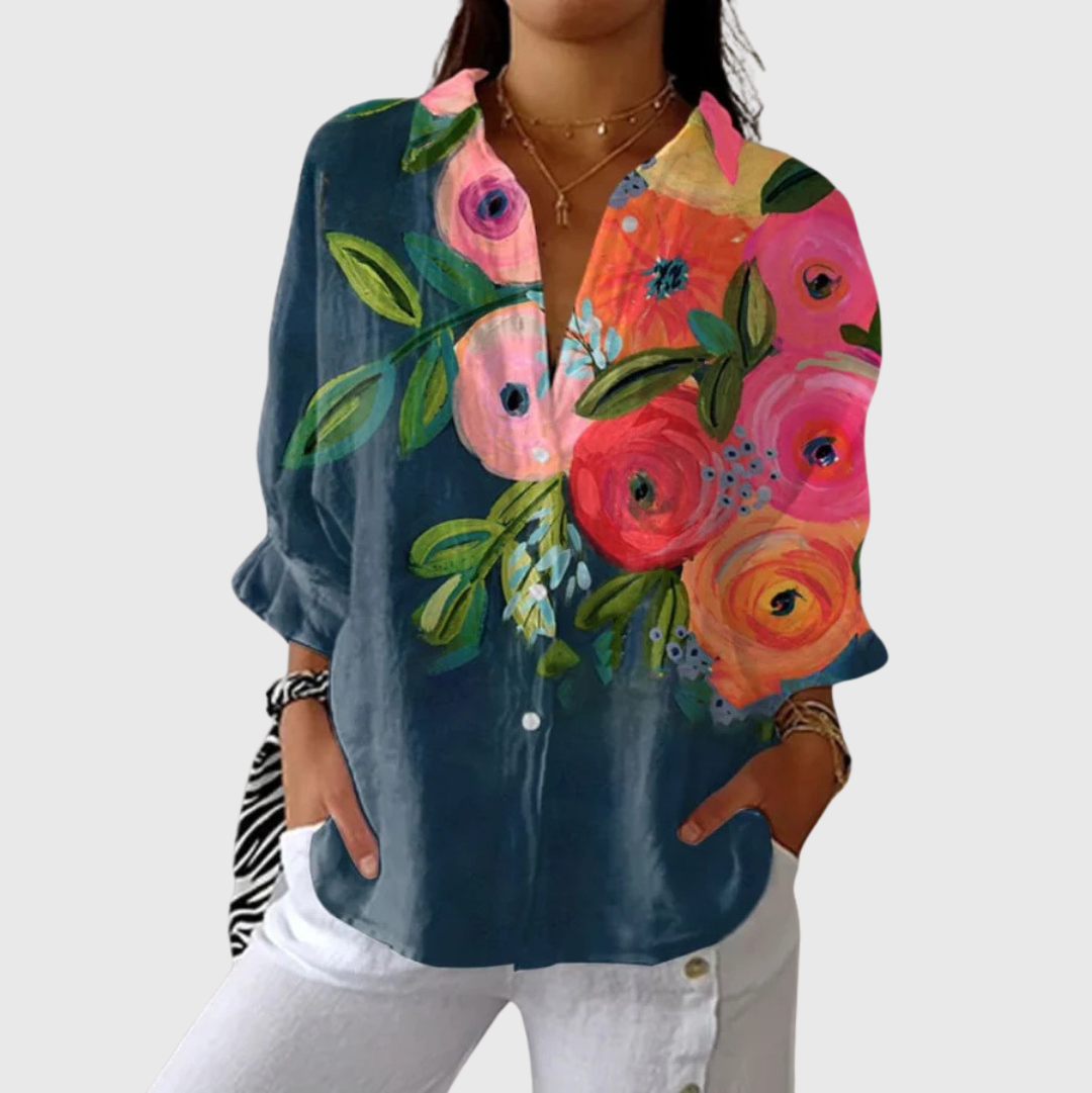 Lisbeth | Light, colorful blouse with a print