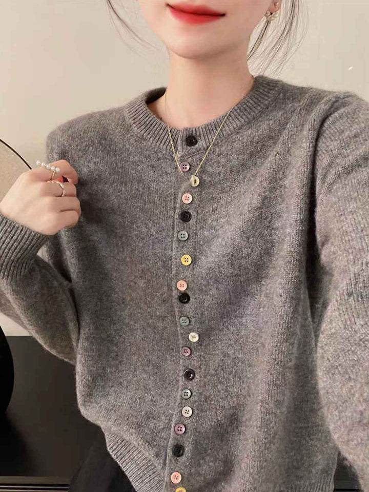 Sally | Elegant Buttoned Knit Cardigan
