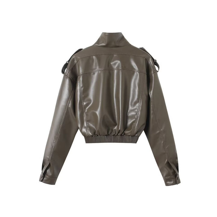 Francesca | Edgy Faux Leather Moto Jacket