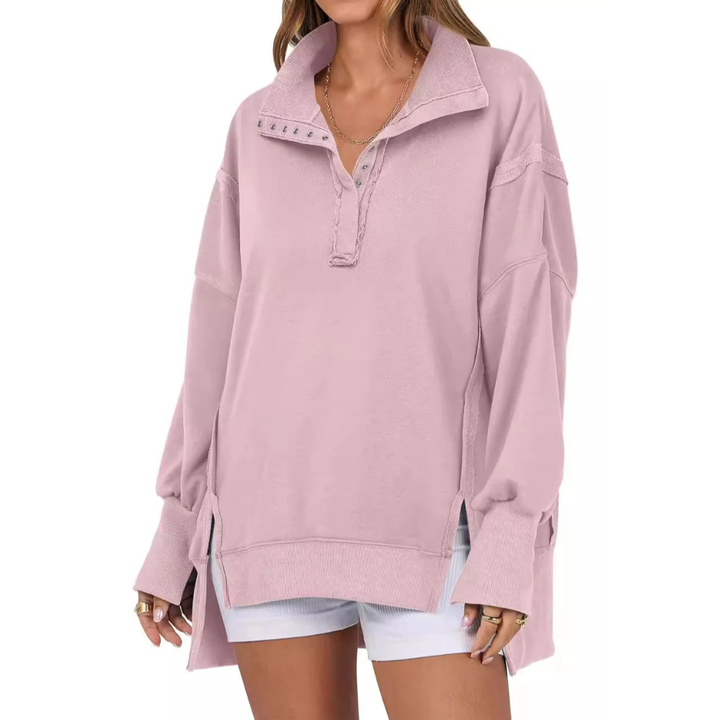 Matilda | Loose Fit High-Low Split Hem Casual Sweatshirt