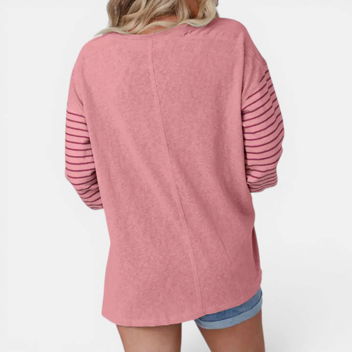 Paige | Striped Colour-Block Long Sleeve Top