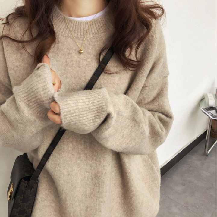 Caitlin | Casual Long Sleeve Round Neck Sweater