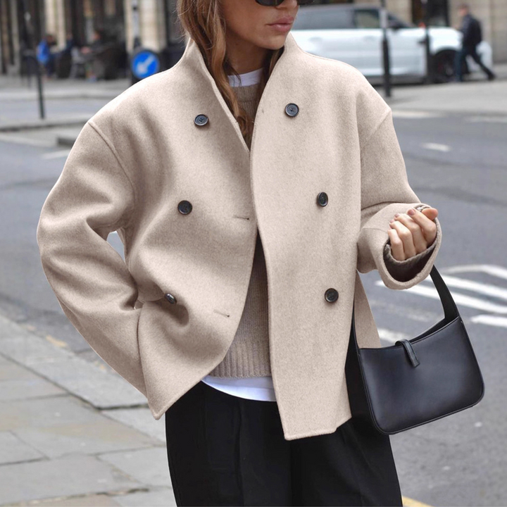 Isla | Cosy Long Sleeve Stand Collar Coat