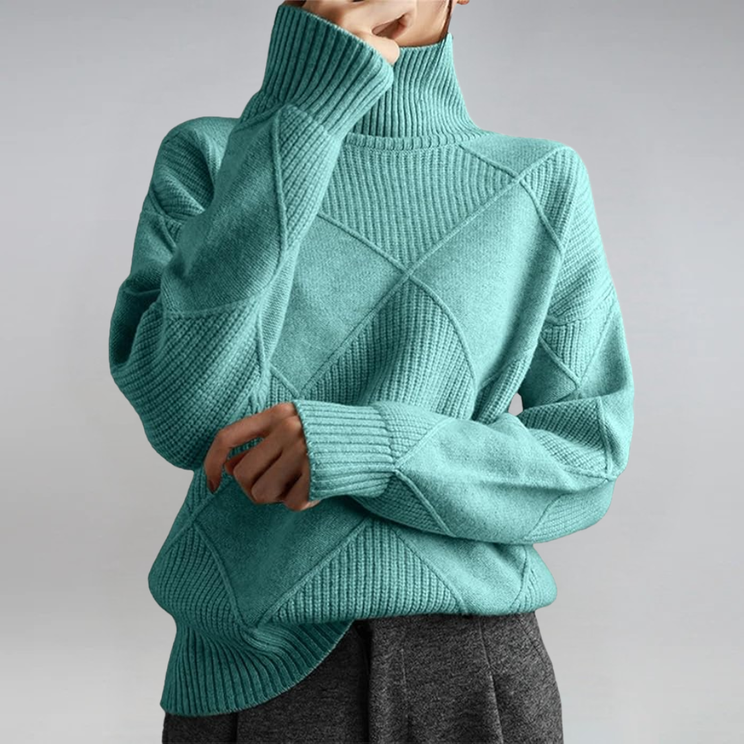 Lauren | Luxe Kasjmier Trui met Hoge Hals