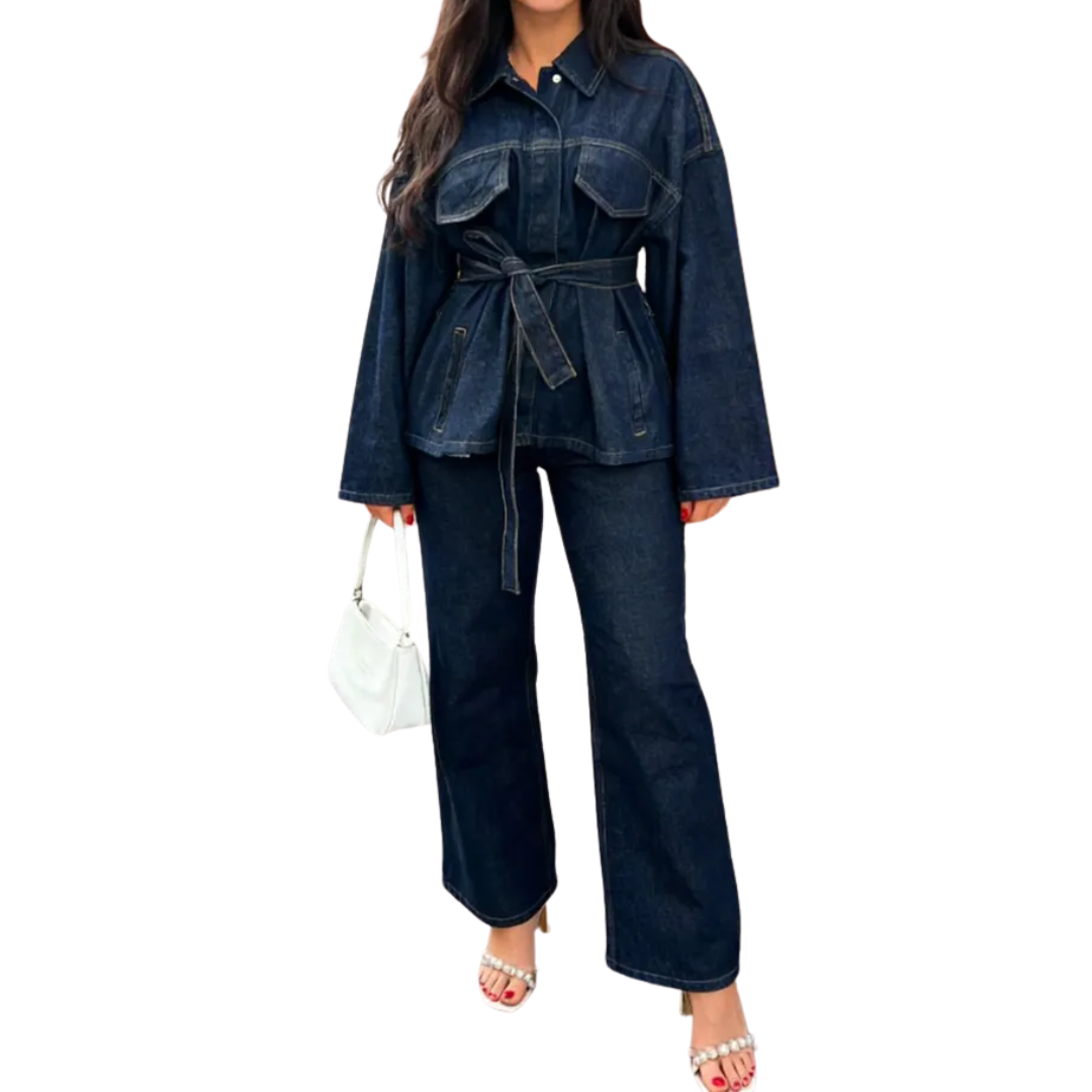 Hayley | Relaxed Dark Wash Denim Jacket