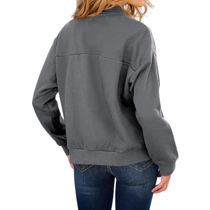 Evie | Dark Gothic Zip-Up Sweatshirt Jacket