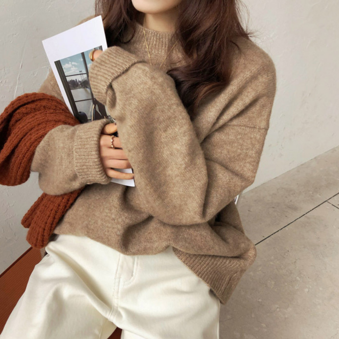Caitlin | Casual Long Sleeve Round Neck Sweater