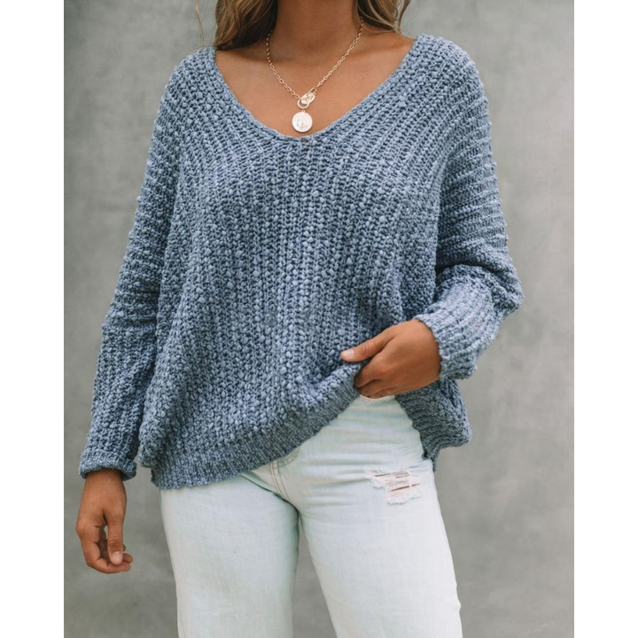 Mackenzie | Comfy Drop Shoulder Long Sleeve Sweater