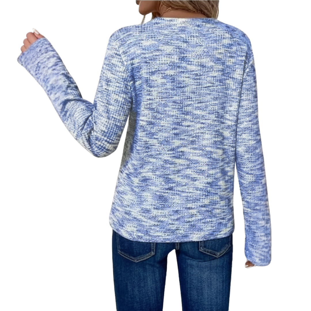 Rachael | Cosy V-Neck Waffle Knit Top