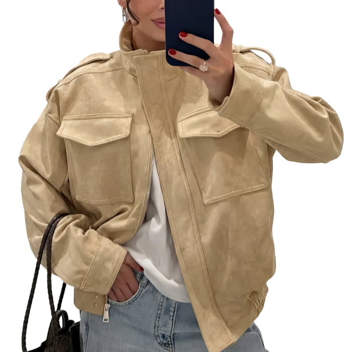 Matilda | Sophisticated Chic Stand Long Sleeve Jacket