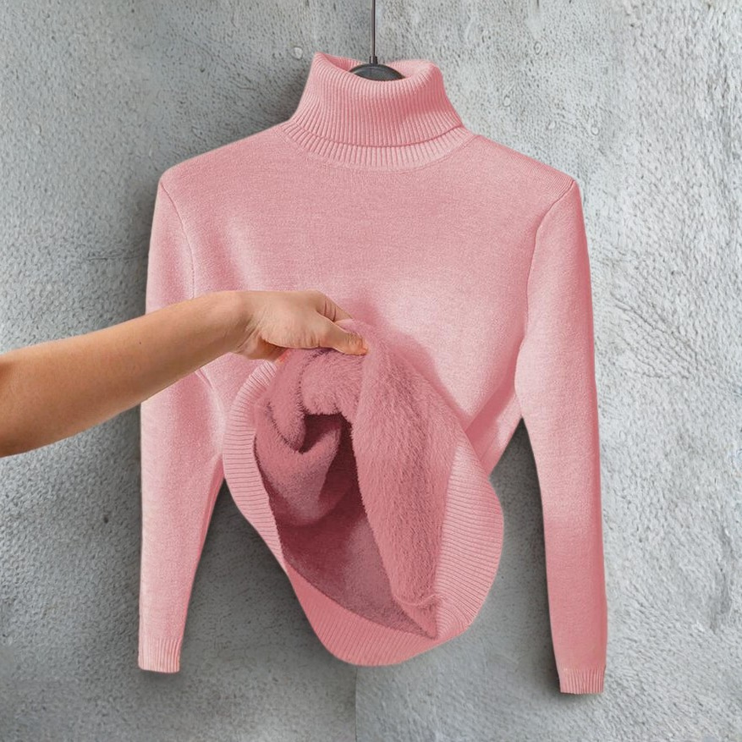 Mackenzie | Cosy Plain Turtle Neck Long Sleeve Sweater