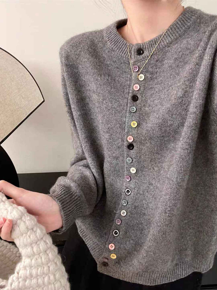 Sally | Elegant Buttoned Knit Cardigan