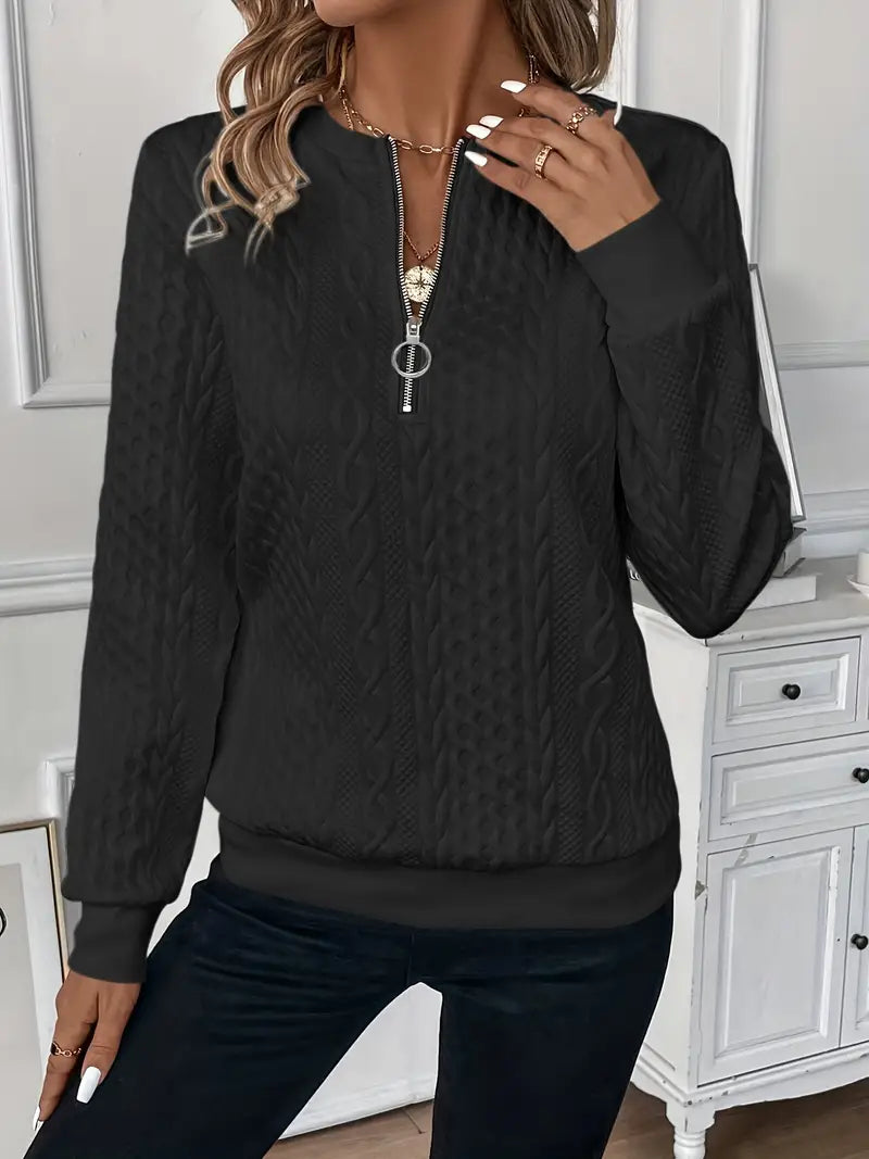 Chloe | Elegant Quarter-Zip Sweater