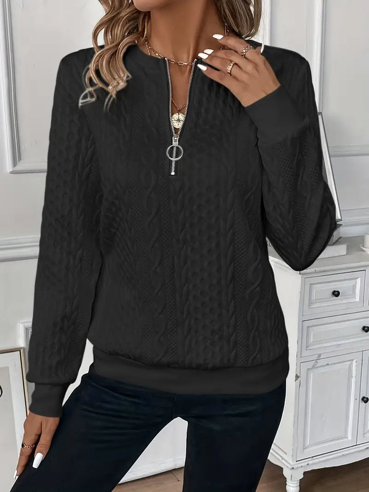 Chloe | Elegant Quarter-Zip Sweater