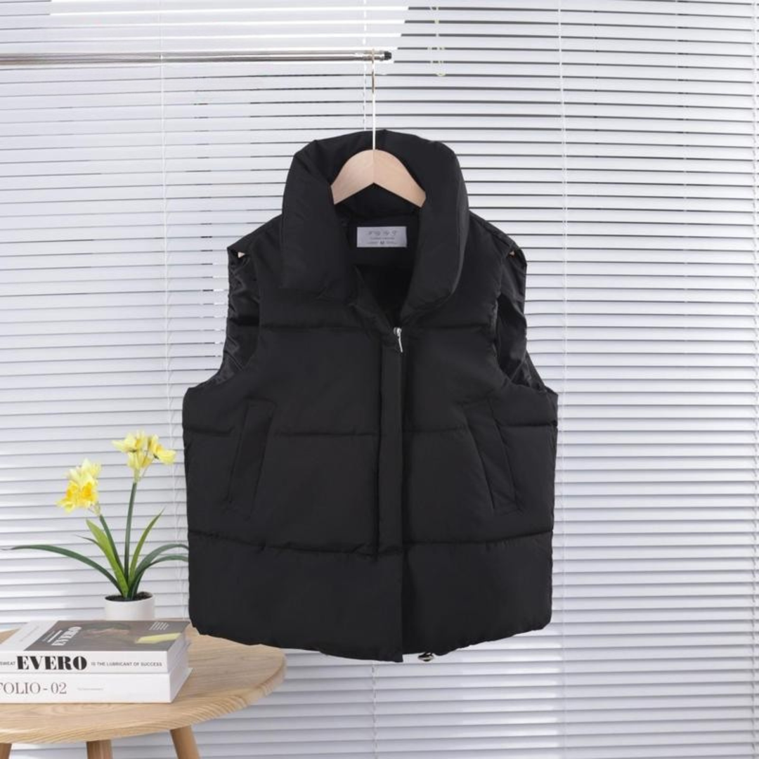 Grace | Comfy Oversized High Neck Sleeveless Puffer Jacket