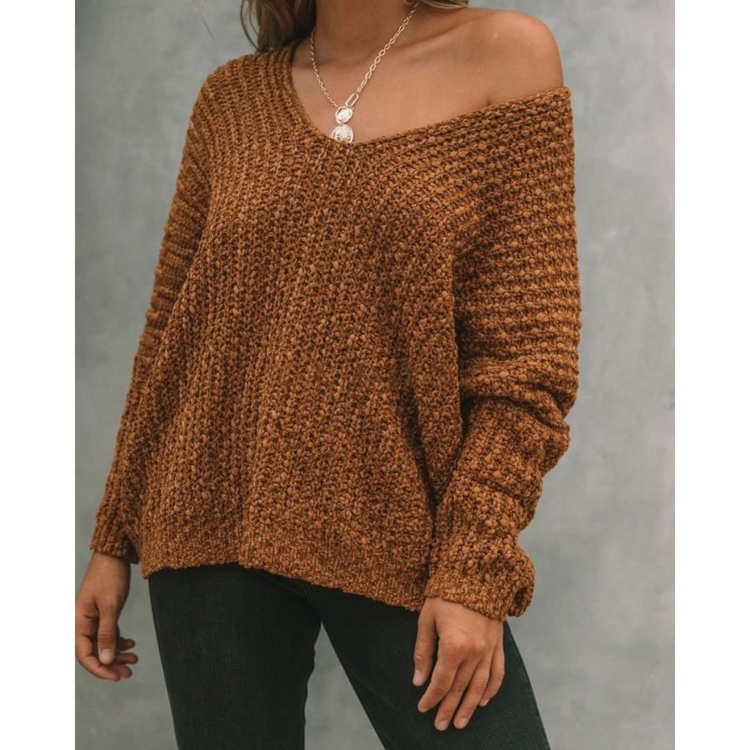 Mackenzie | Comfy Drop Shoulder Long Sleeve Sweater
