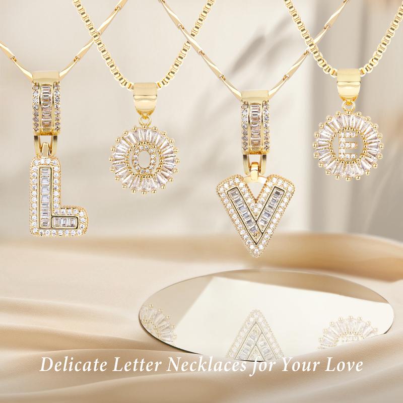 Danielle | Elegant 2-Pack Initial Letter Pendant Necklaces