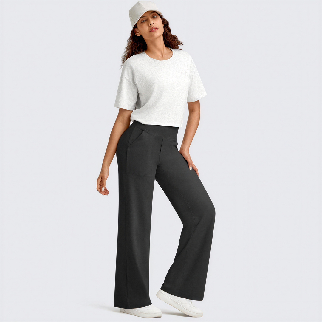 Saskia | Comfortable High-Waist Wide Leg Pants for Yoga and Outdoor Fun