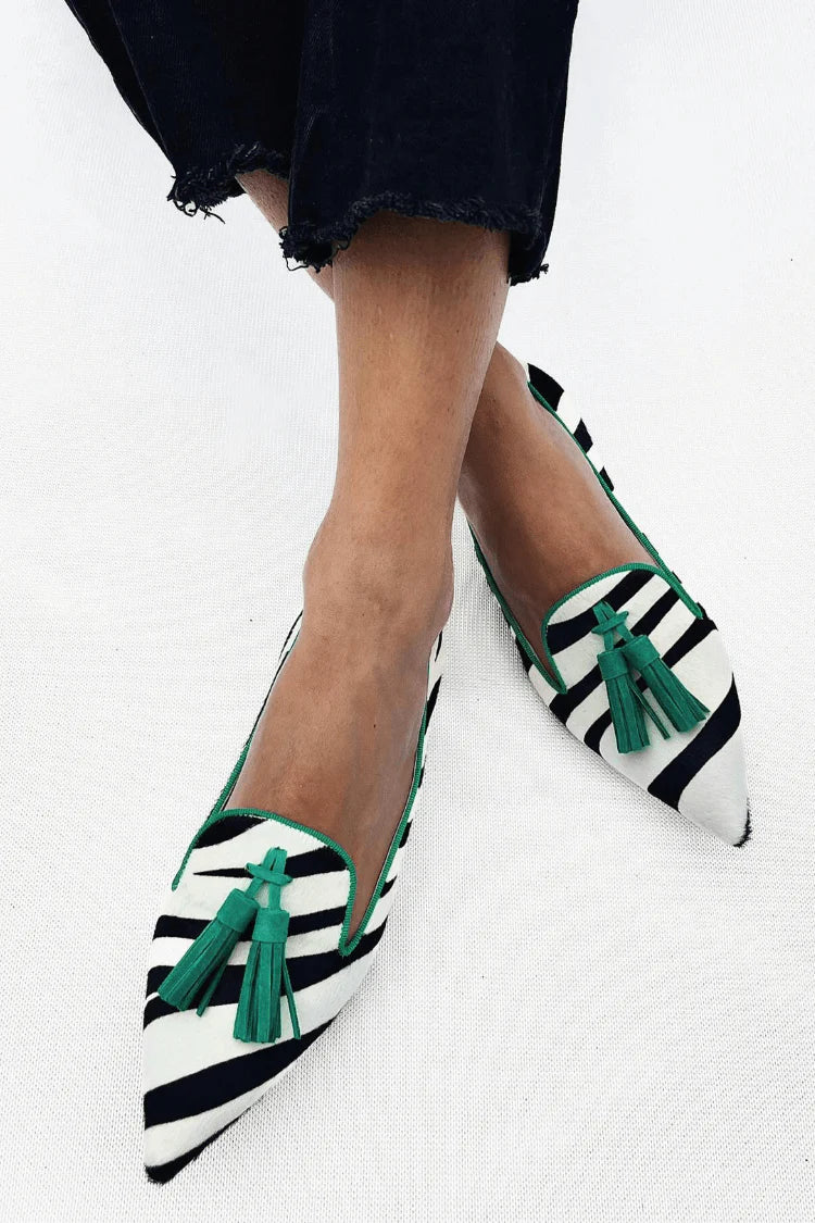 Riane™ | Zebra Groene Instappers