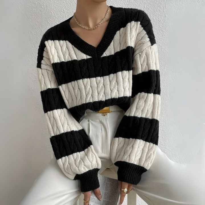Gemma | Comfy V-Neck Long Sleeve Sweater
