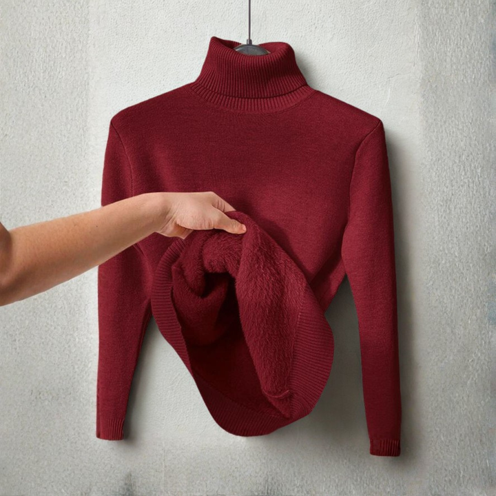 Mackenzie | Cosy Plain Turtle Neck Long Sleeve Sweater