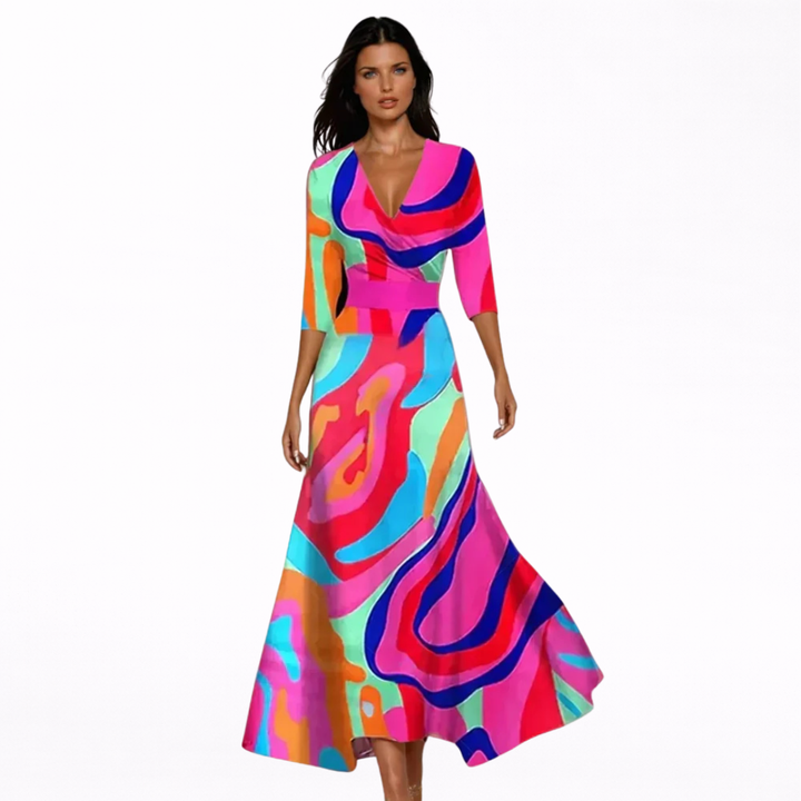 Hedwig | Elegant maxi dress with a floral pattern