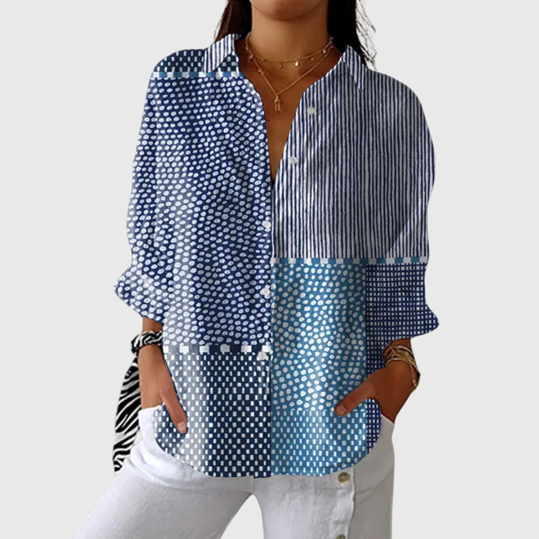 Lichte en kleurrijke bedrukte blouse