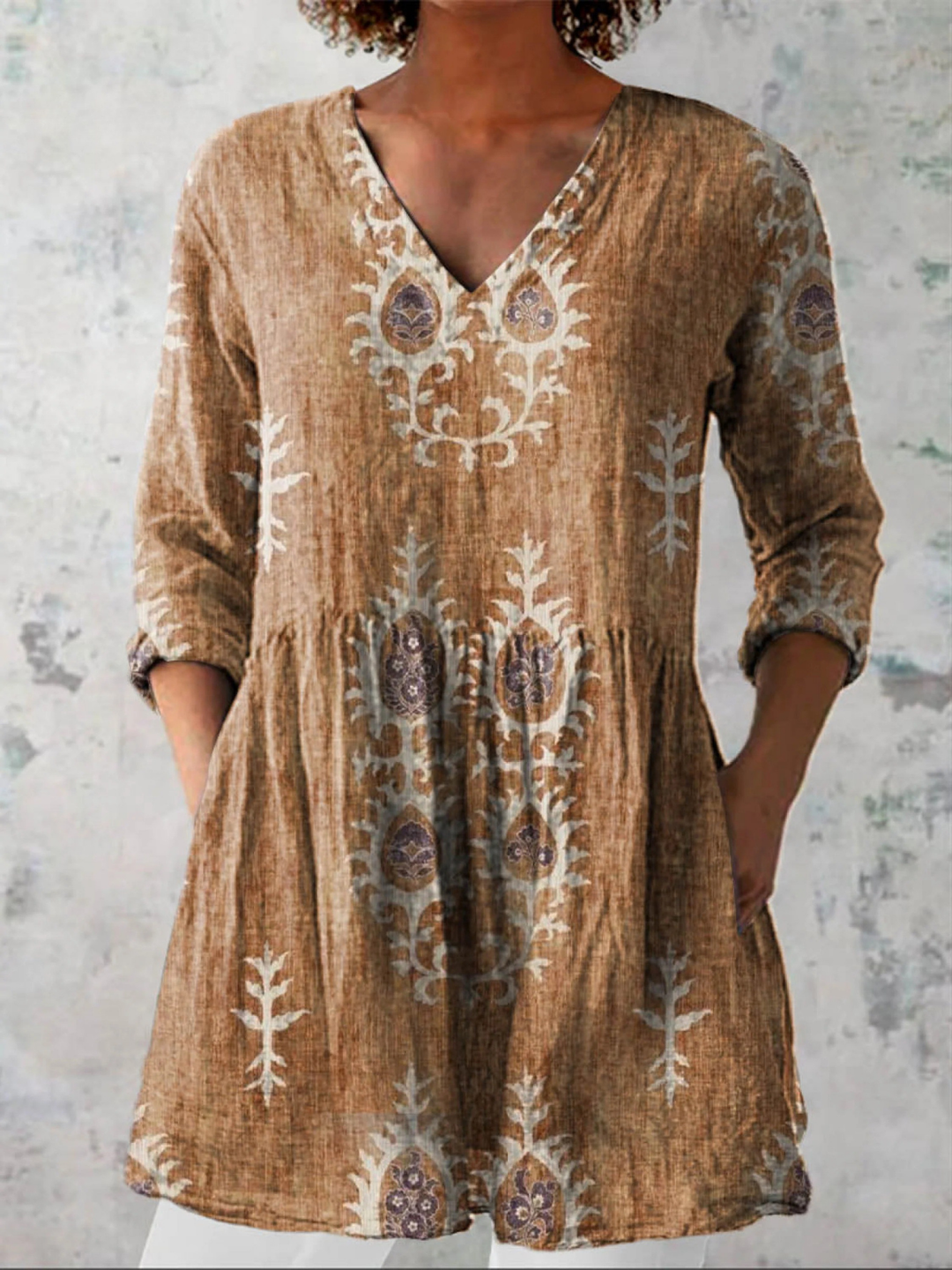 Frederick | Long blouse with V-neck