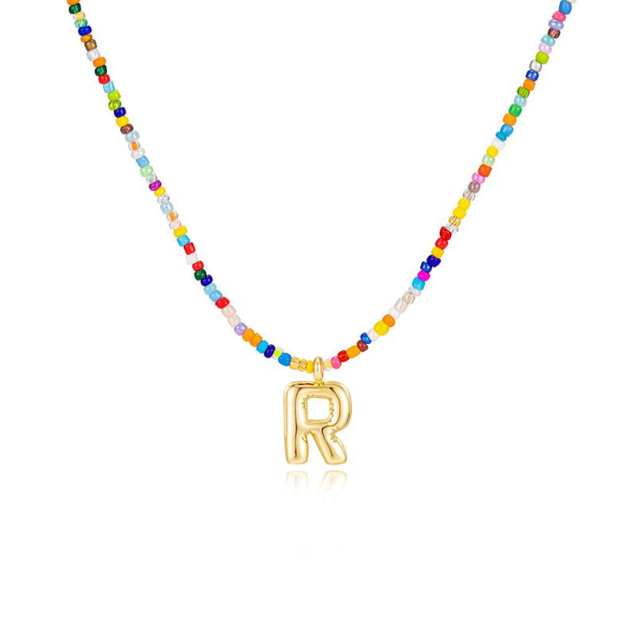Naomi | Colorful Bubble Letter Necklace