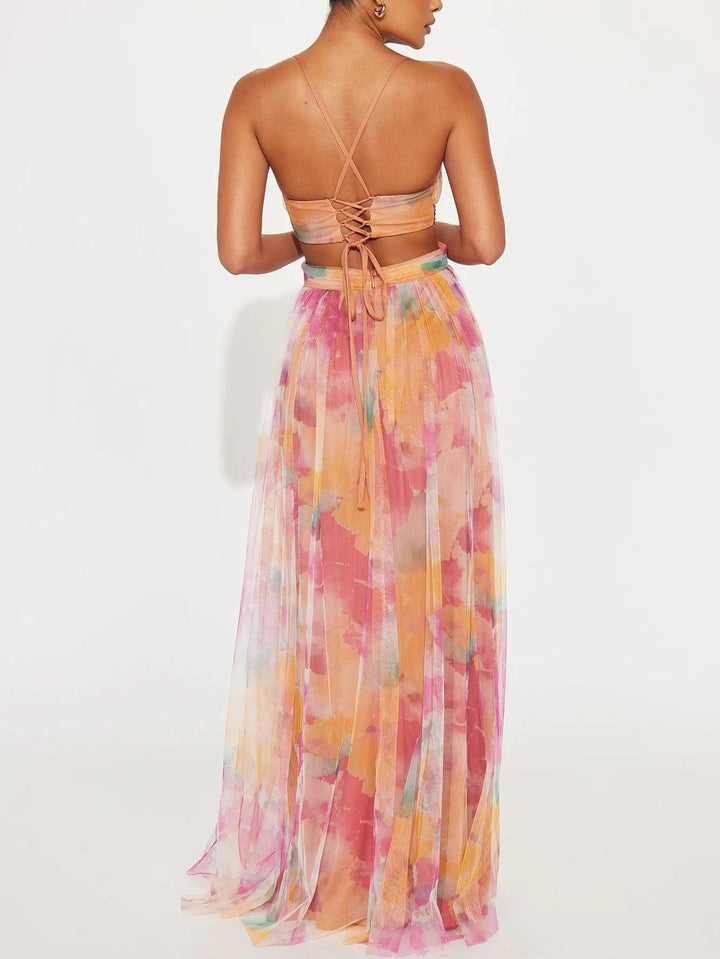 Antonia | Maxi dress floral print with V-neck