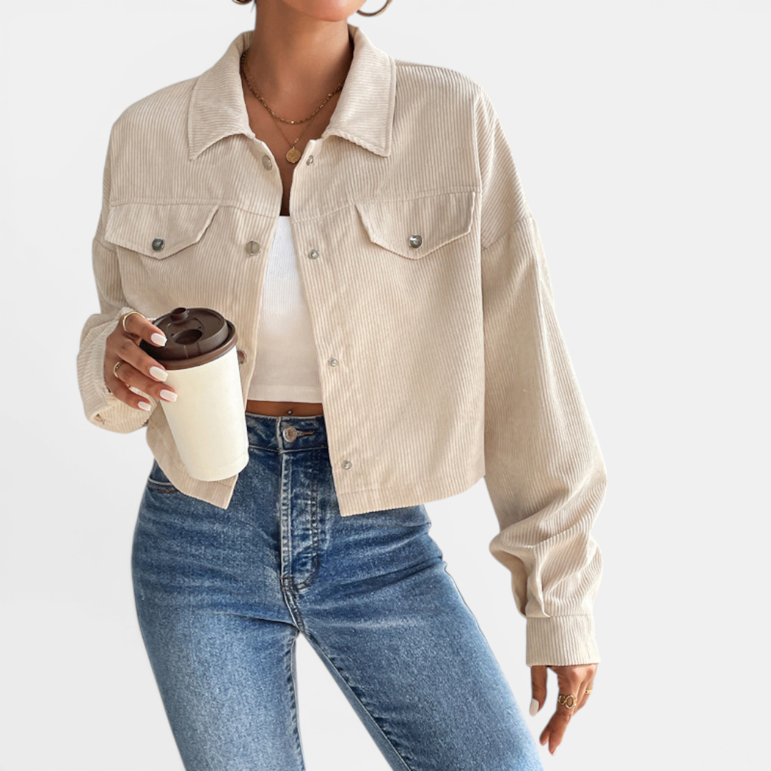 Bianca | Relaxed Corduroy Button-Front Jacket