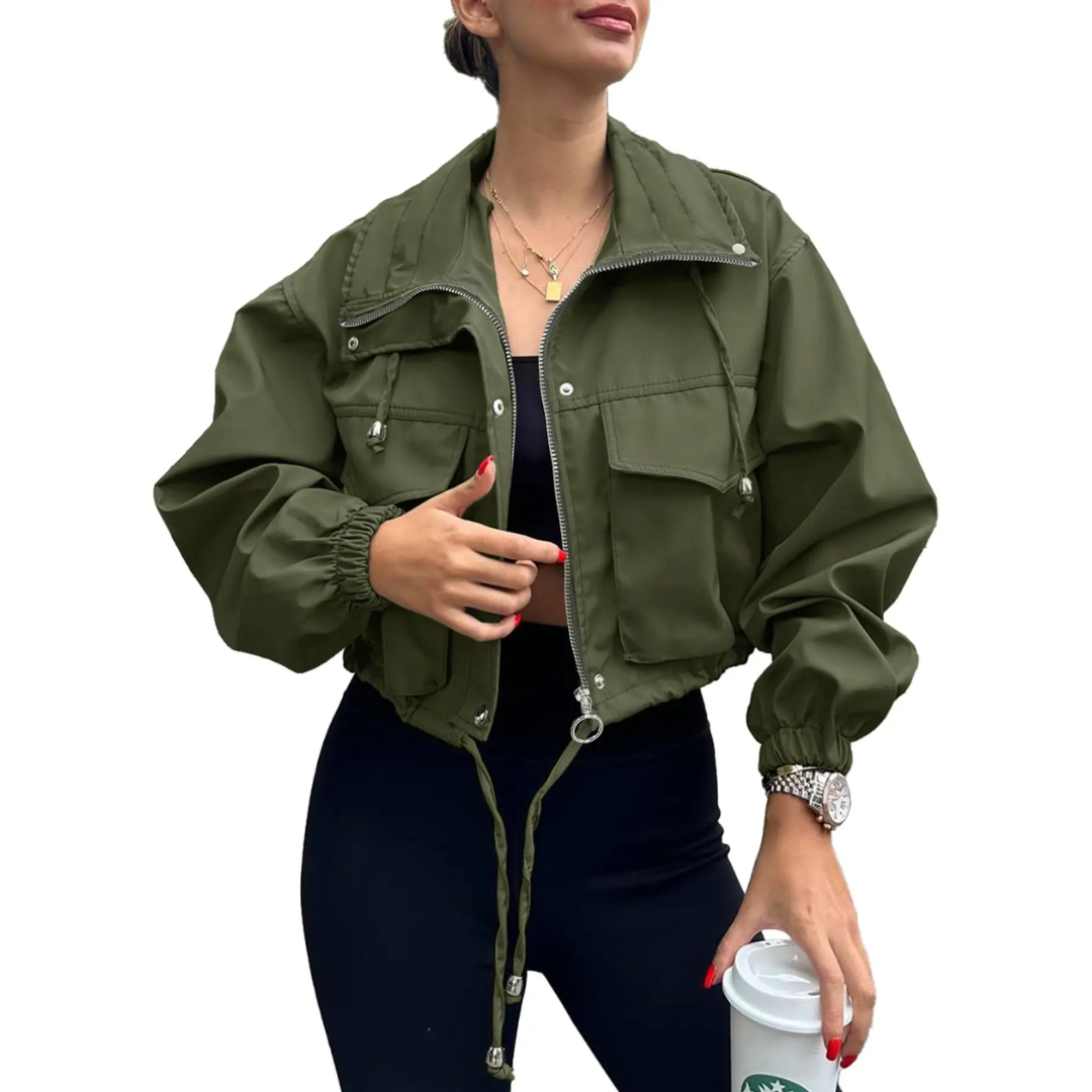 Mia | Sleek Zip-Up Windbreaker Jacket