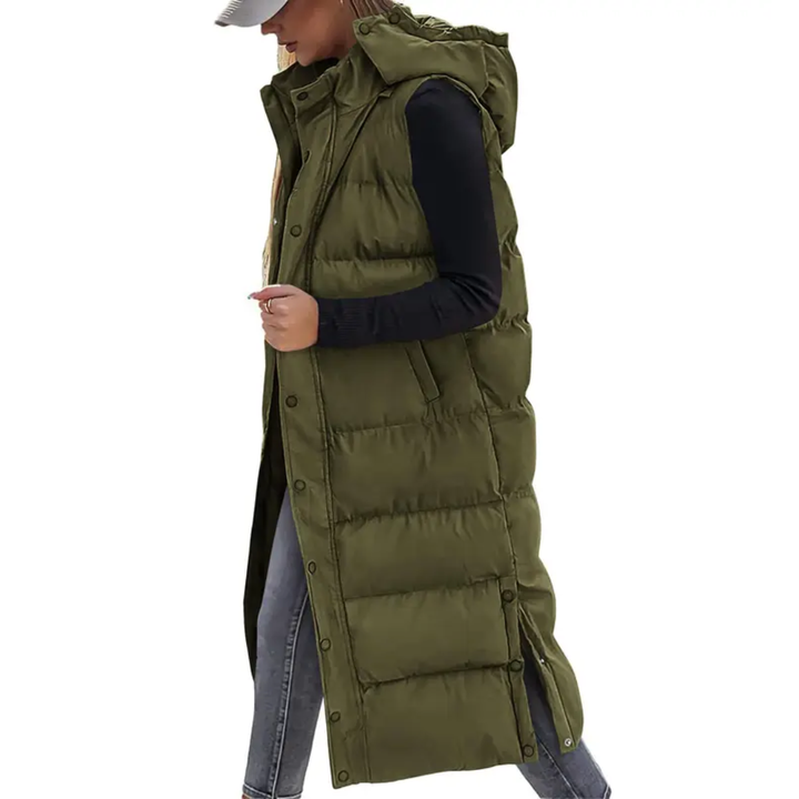 Charlotte | Quilted Hooded Zip-Up Puffer Vest