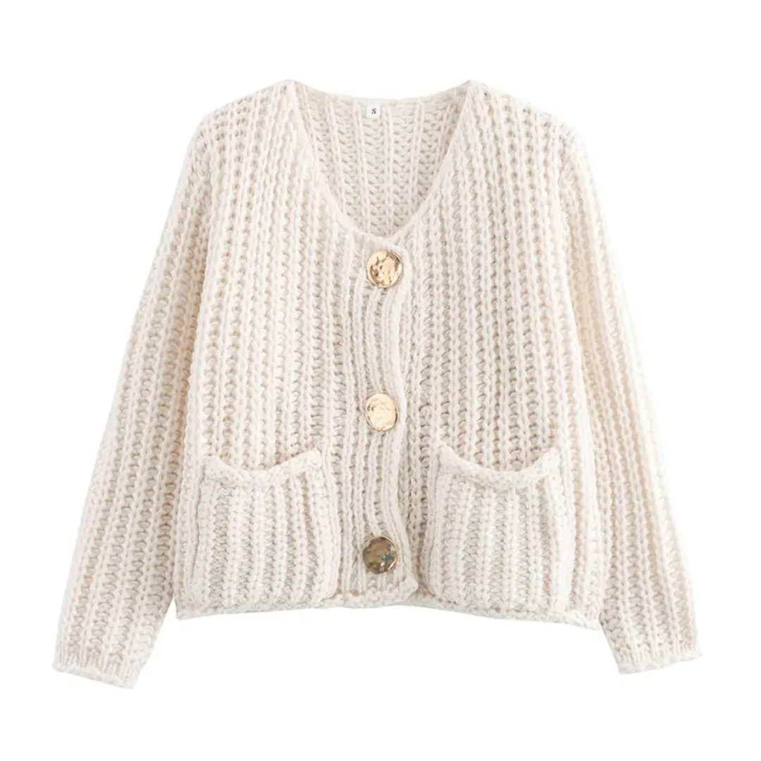 Olivia | Cosy Chunky Knit Cropped Cardigan