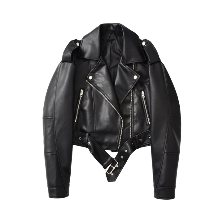 Nicole | Vintage Moto Loose Leather Jacket