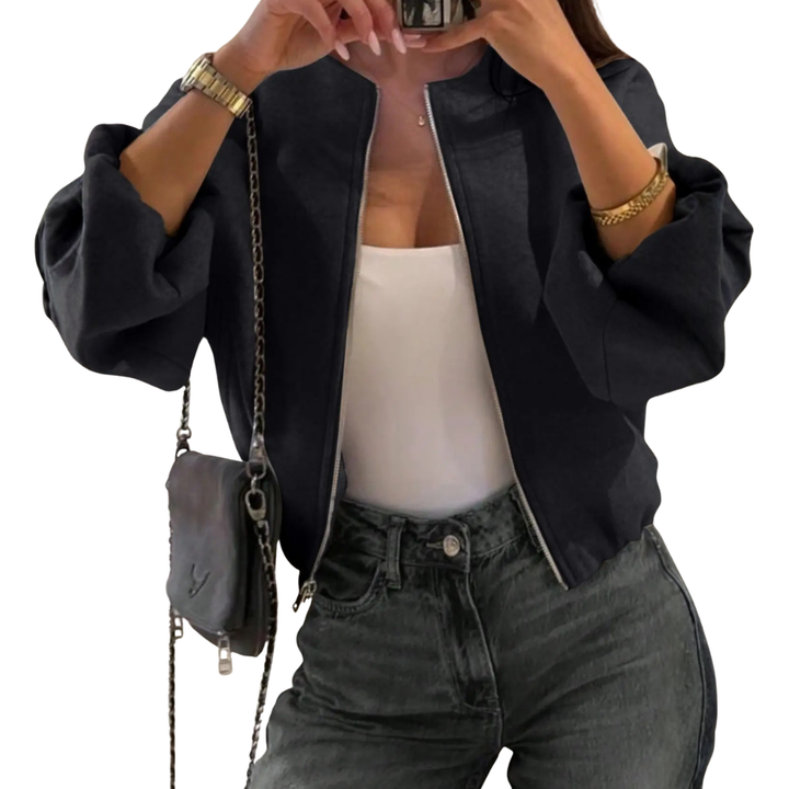 Kiara | Zip-Up Cropped Utility Jacket