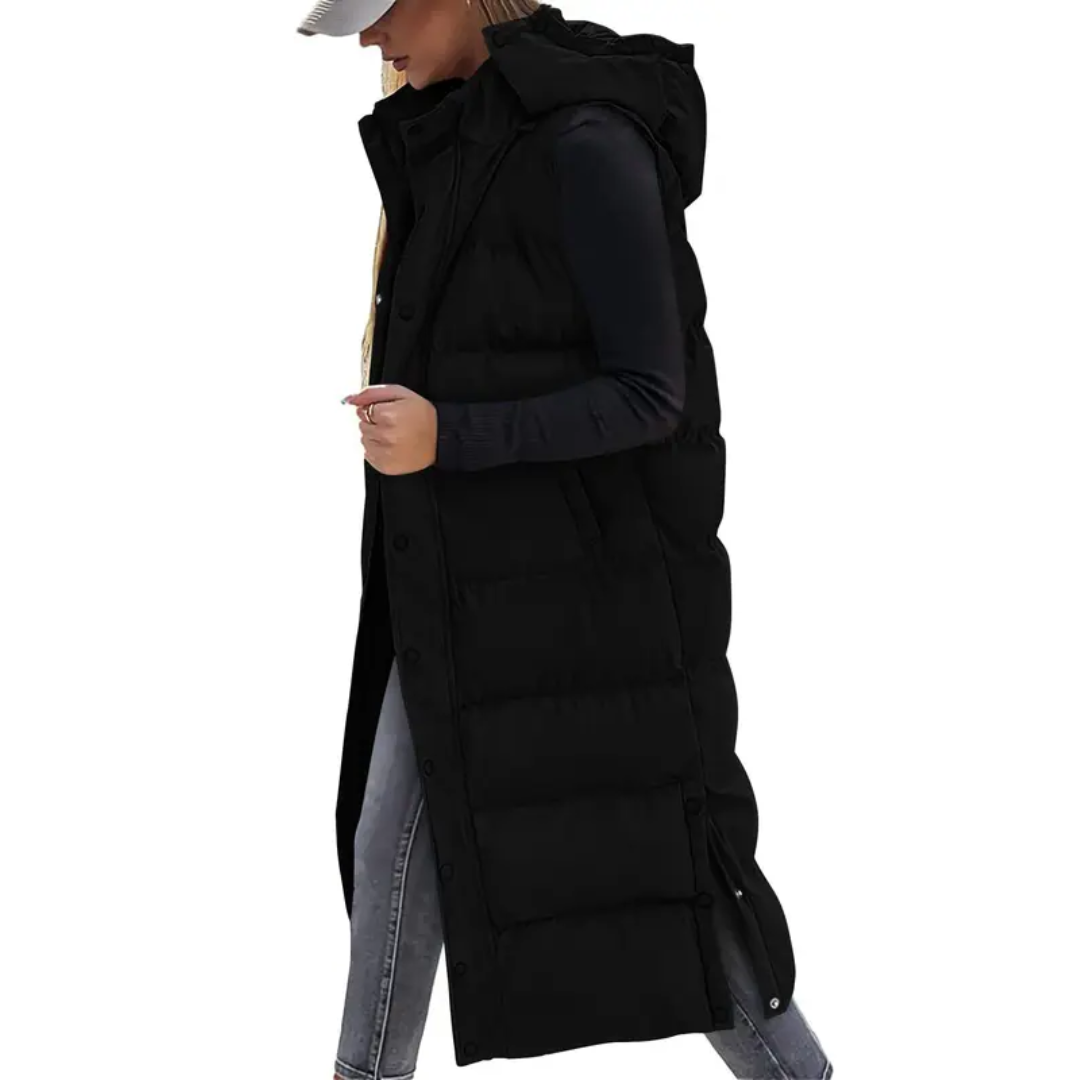 Charlotte | Quilted Hooded Zip-Up Puffer Vest
