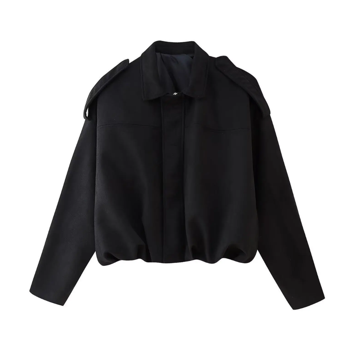 Grace | Vintage Suede Epaulet Bomber Jacket