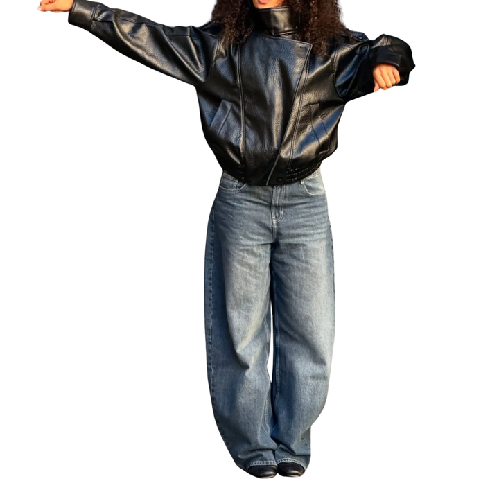 Heidi | Vintage Street Lychee Leather Jacket
