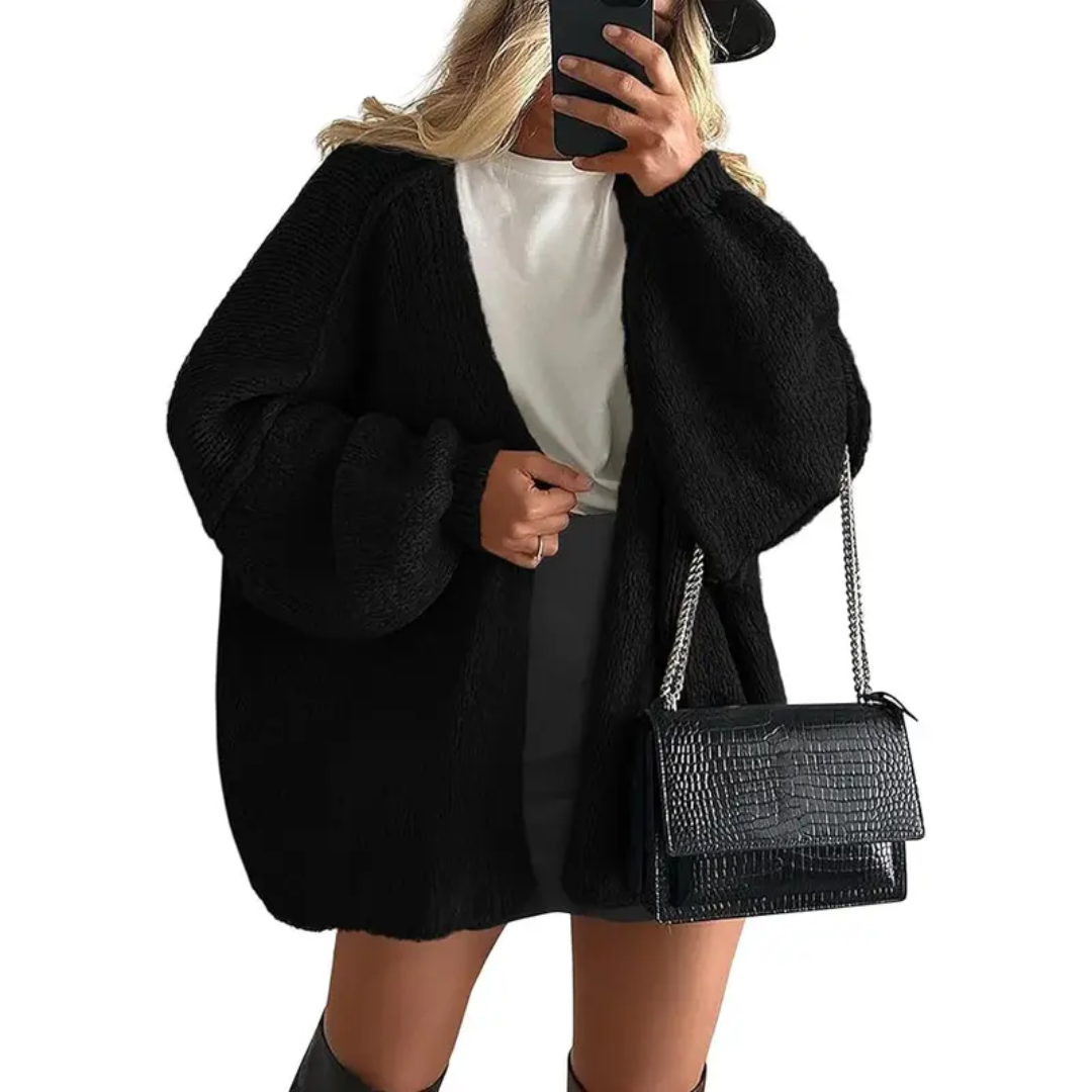 Whitney | Cosy Oversized Open Front Cardigan Sweater